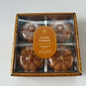 Brand New Target Set of 4 Vanilla Pumpkin Candles